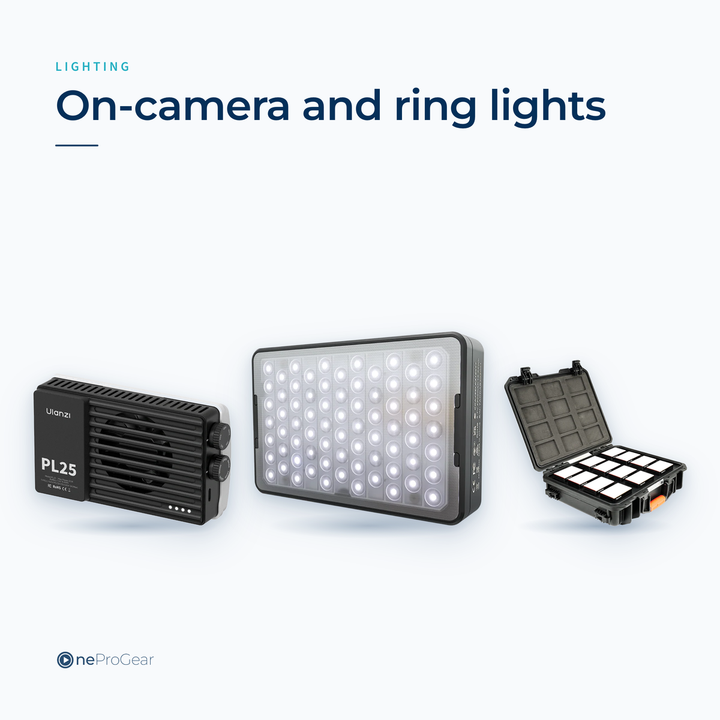 On-camera and ring lights — OneProGear